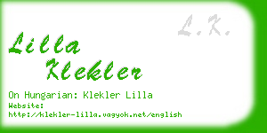 lilla klekler business card